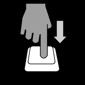 press button / button: press